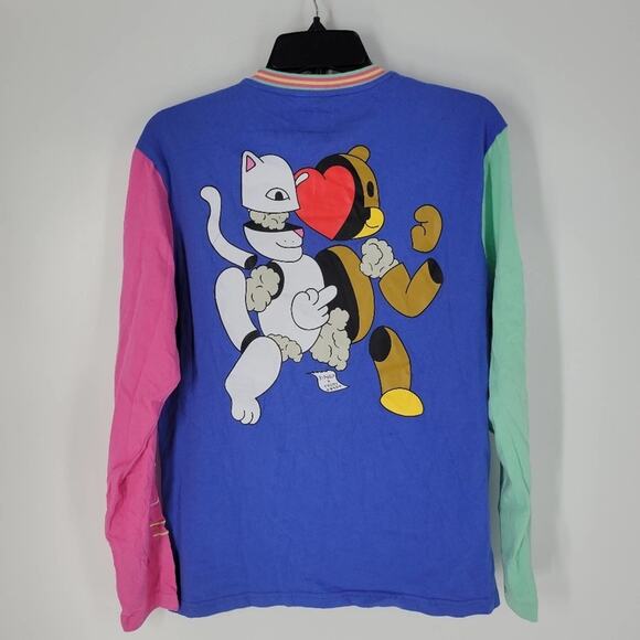 RIPNDIP X Teddy Fresh 2.0 Colorblock Long Sleeve T-Shirt S - Picture 9 of 11
